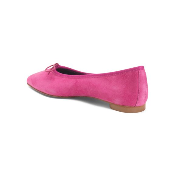 NUR ITALY Fuchsia Made In Italy Suede Isabella Flats - Picture 2 of 2